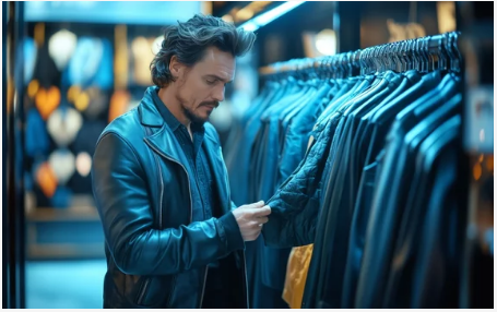 jaqueta de couro masculina